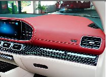 Dashboard leather upholstery