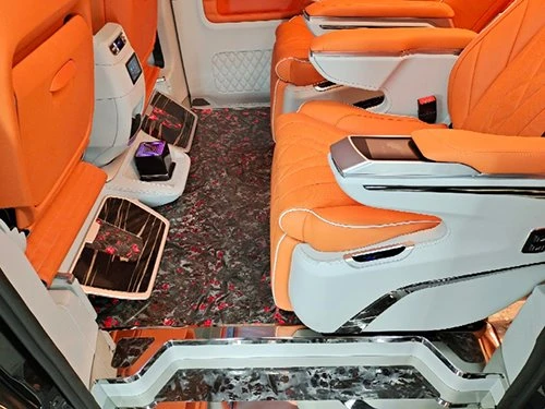 High-end luxury stone luminous floor real car installation renderings 3