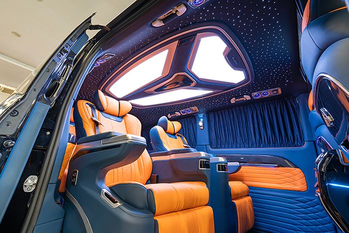 Prabangus automobilio salono modifikavimo kupolinis apšvietimas furgonui ir mikroautobusui